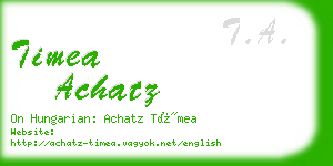 timea achatz business card